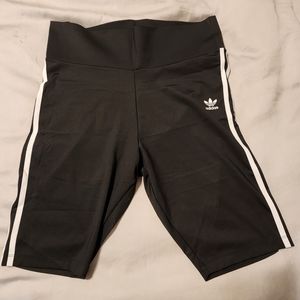 ADIDAS Original Bike Shorts 3 Black White Athletic Sporty Classic XL